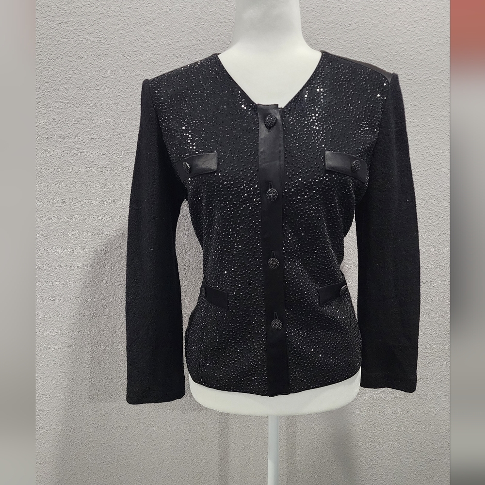 Stunning St John black Jacket sz 8